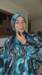 ماربل إسدال أزرق